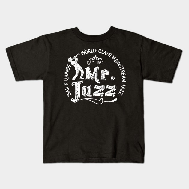 Vintage Jazz Club Design Kids T-Shirt by jazzworldquest